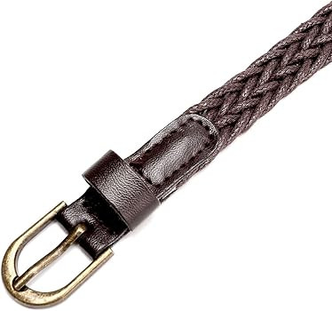 CHIC DIARY Women Braided Waist Belt Skinny Woven Belt for Dress | Amazon (US)