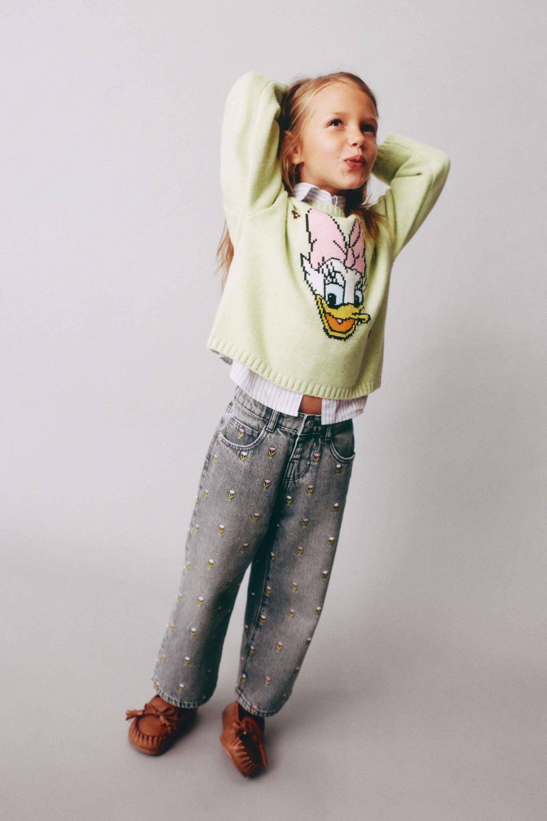 Zara - Daisy © Disney Wool-Blend Knit Jumper - Lime Green - 1½ Years (33,9 Inches) - Kids | Zara US