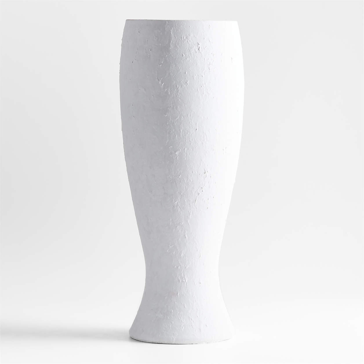 Lorient Tall White Textured Ceramic Vase 22" by Laura Kim + Reviews | Crate & Barrel | Crate & Barrel