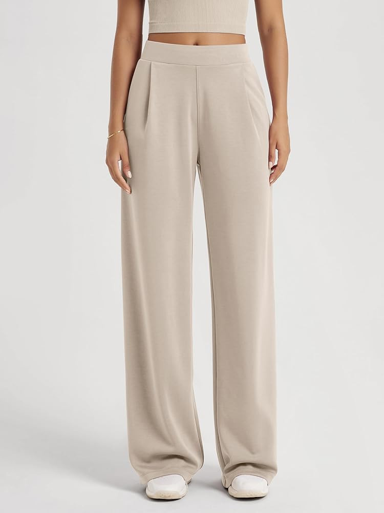 Amazon.com: ODODOS Modal Soft Wide Leg Pants for Women High Waist Casual Relaxed Pants with Pocke... | Amazon (US)