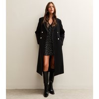 Women's Black Double Breasted Coat New Look | New Look (UK)