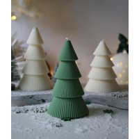 Aesthetic Ribbed Christmas Tree Candle | Decorative Candles| Festive Xmas Scented Present| Decor | Etsy (US)