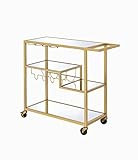 ACME Adamsen Serving Cart - - Champagne & Mirror | Amazon (US)