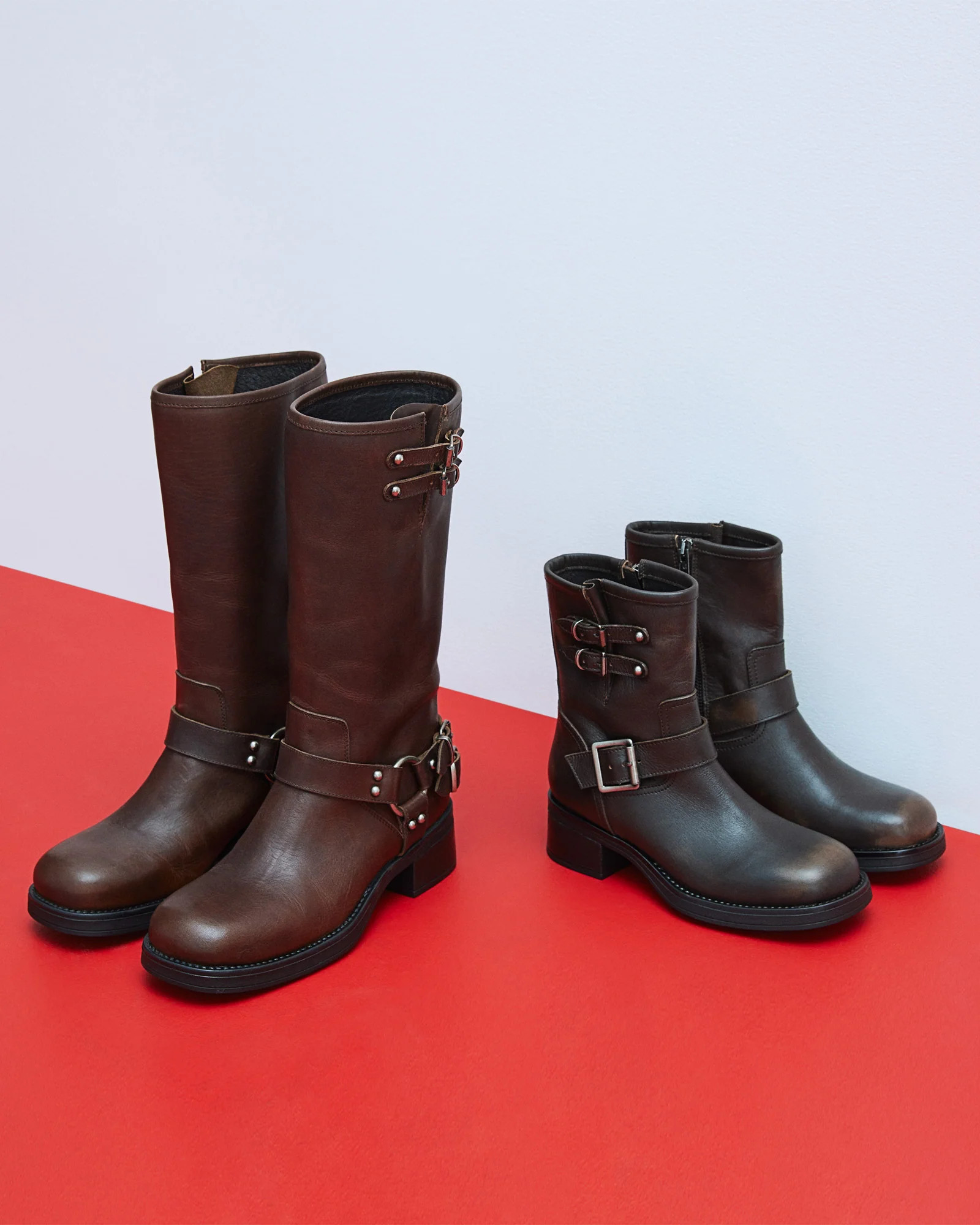 ASTOR Brown Leather Knee-High Boot | Women's Boots | Steve Madden (US)