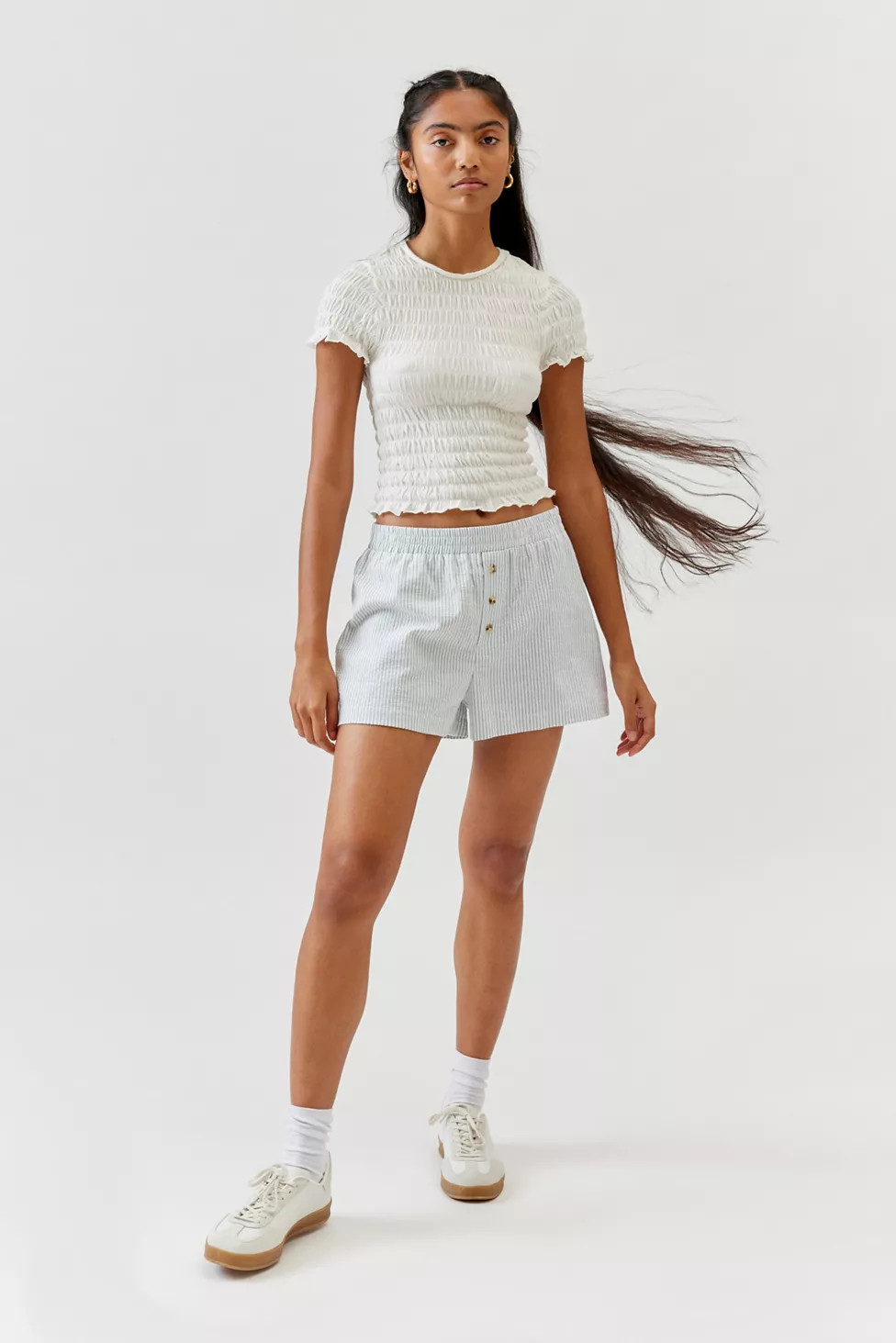 Urban Renewal Remnants Made In LA Button Front Boxer Short | Urban Outfitters (US and RoW)