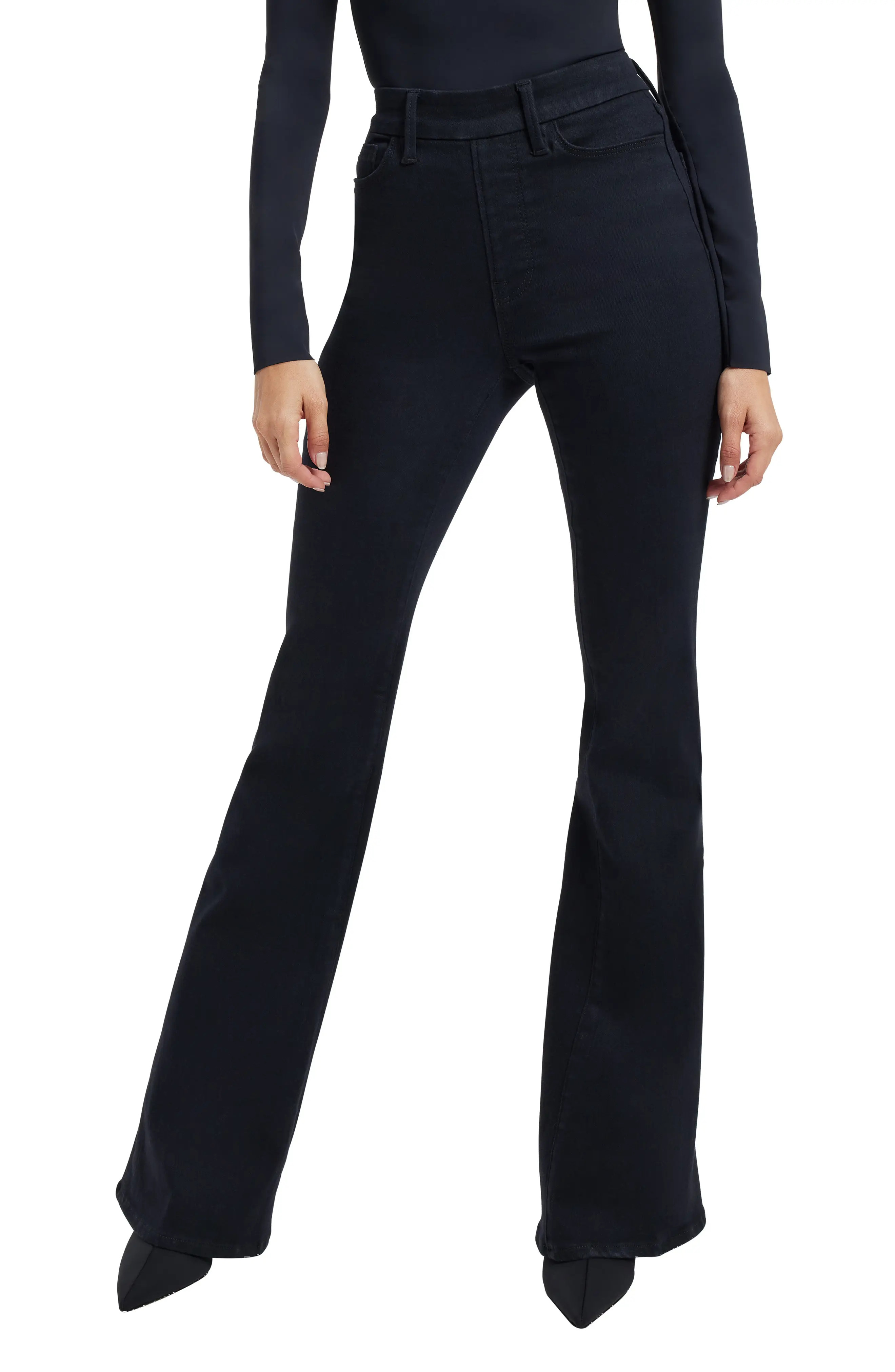 Good American Pull-On Flare Jeans (Women) | Nordstromrack | Nordstrom Rack