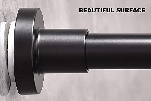 BRIOFOX Shower Curtain Rod 43-73 Inches Matte Black, Never Rust and Non-Fall Down Spring Tension ... | Amazon (US)