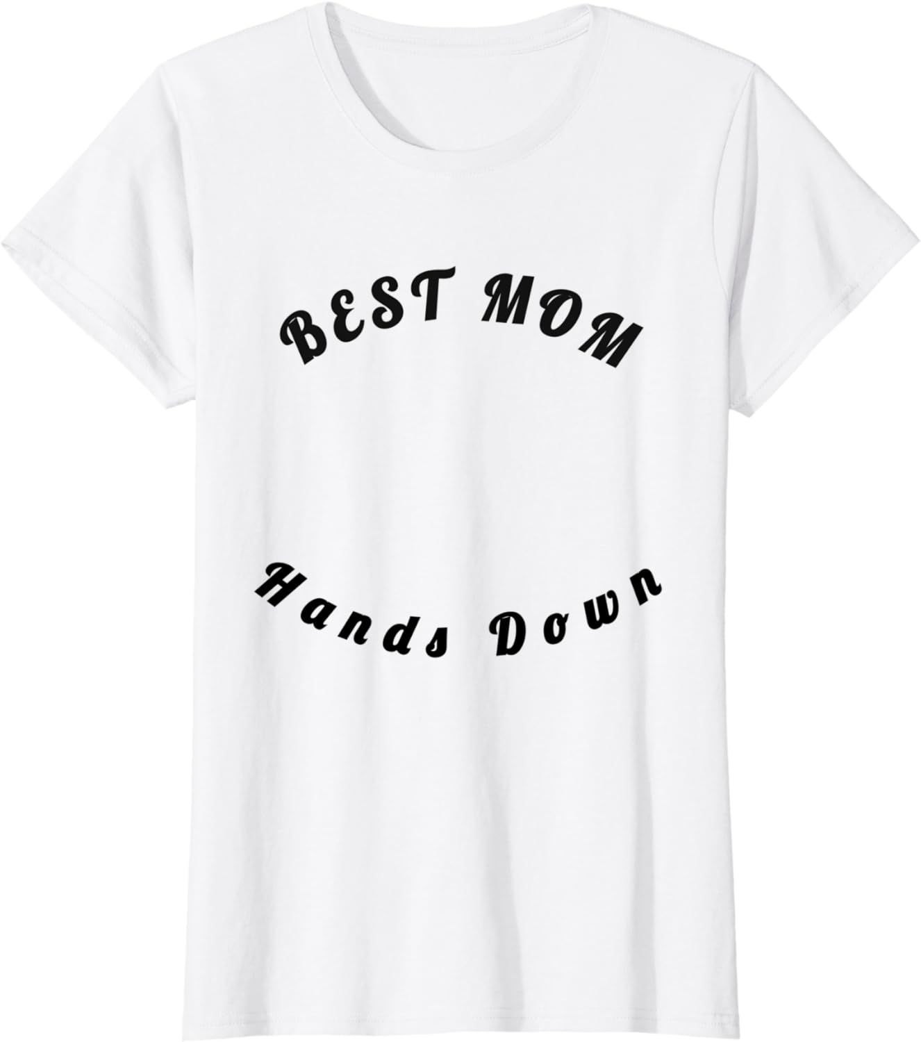 Womens Best Mom Hands Down Hand Print Shirt Mother's Day | Amazon (US)