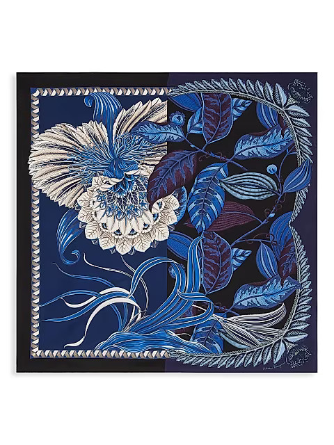 Giada Split Graphic Floral Silk Scarf | Saks Fifth Avenue