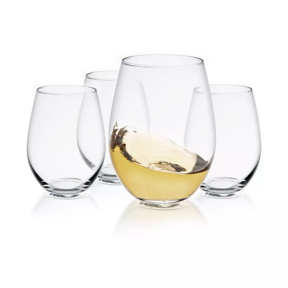 JoyJolt Spirits Stemless Wine Glasses Set of 4 Wine Glasses for Red or White Wine - 19-Ounces | Target