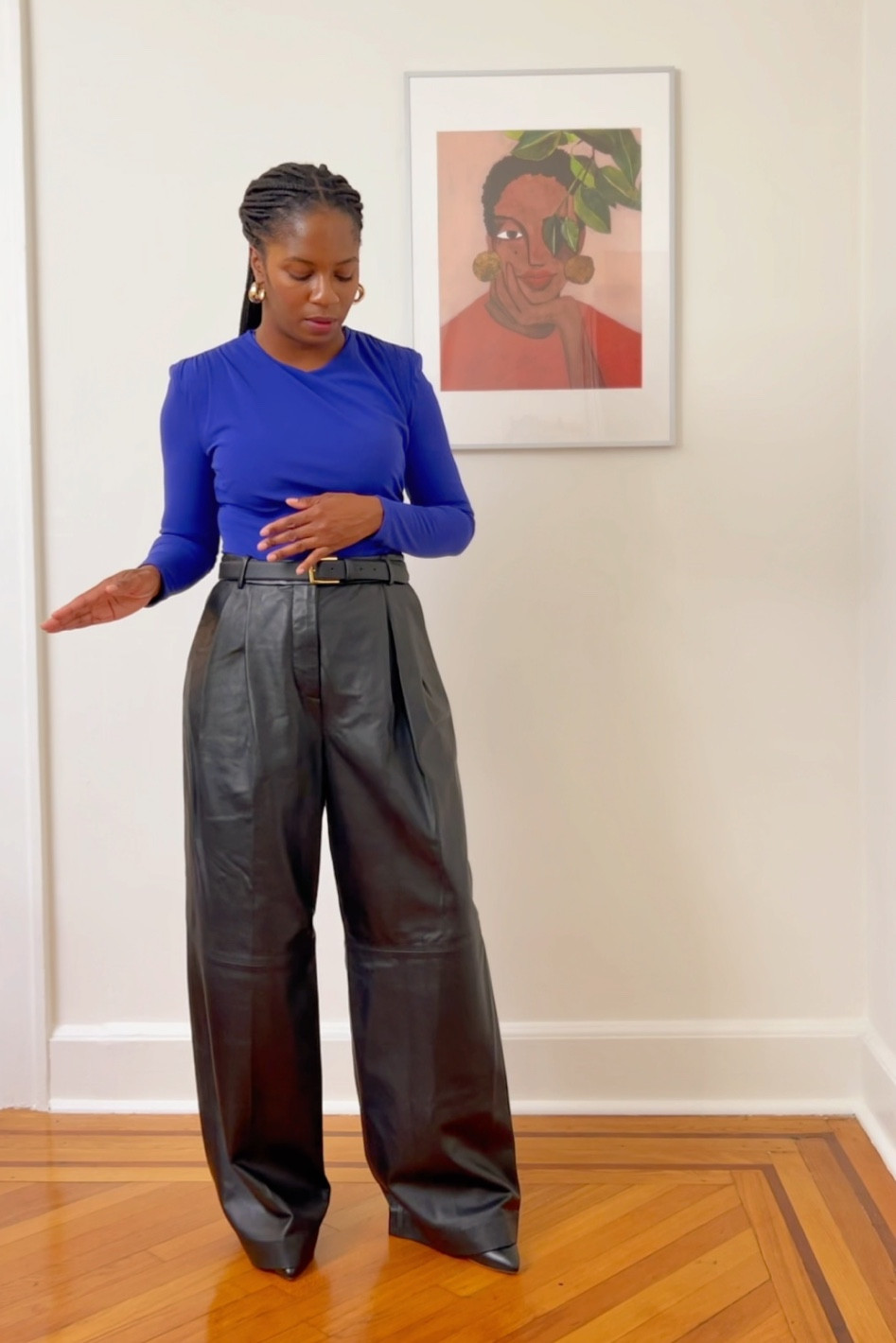 Love these wide leg leather trousers! These are one size too big but I’m still happy with the look/fit. 

#LTKfit