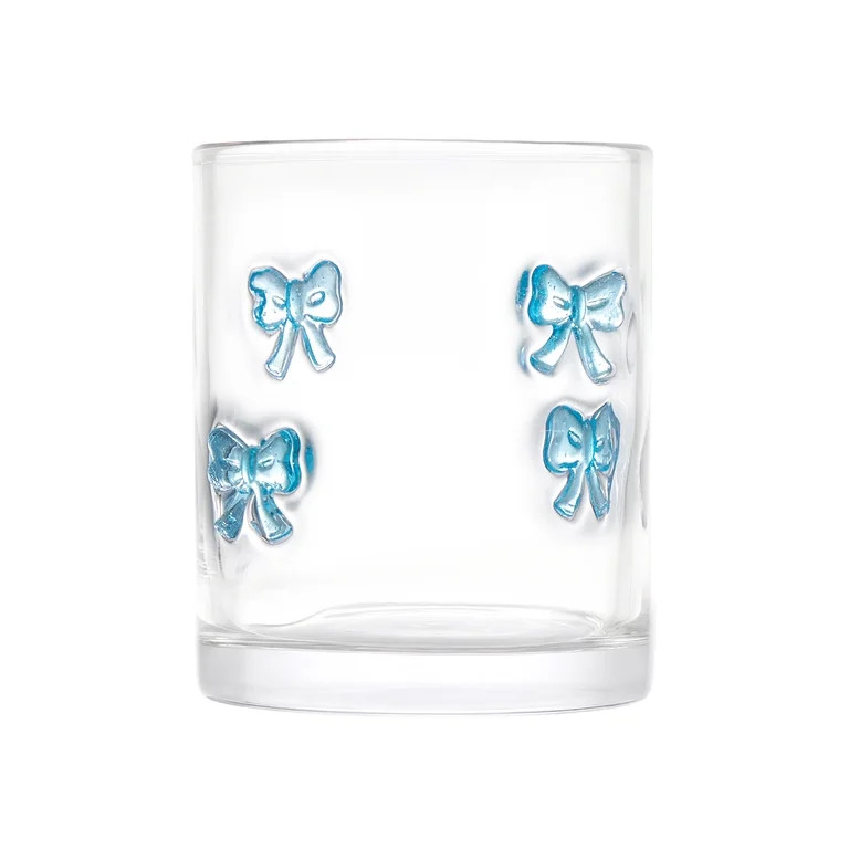 Thyme & Table 12 fl oz Blue Bow Charm Drinking Glass | Walmart (US)