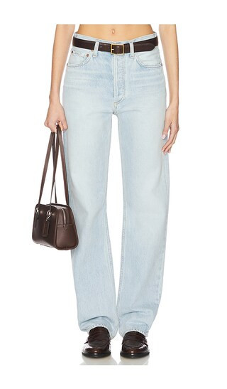 AGOLDE Kelly High Rise Straight Jeans in Blue. Size 29. Also in 24, 30. | Revolve Clothing (Global)