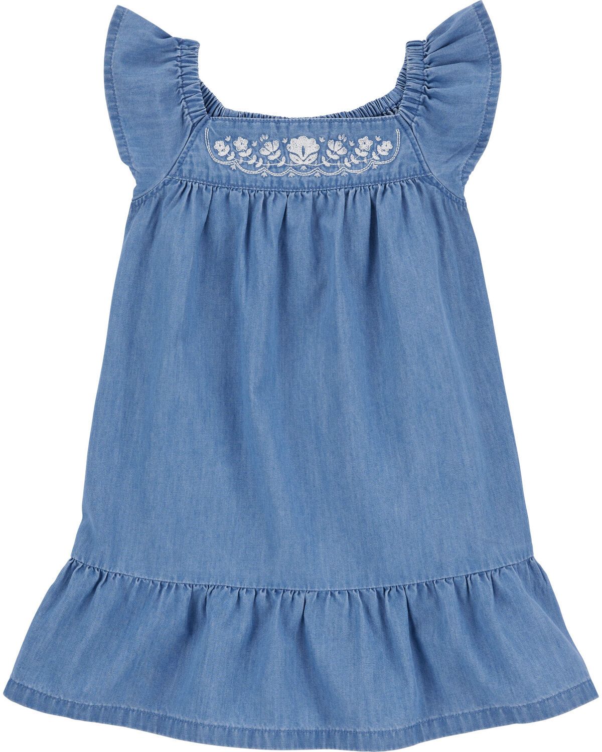 Toddler Embroidered Chambray Dress | Carter's