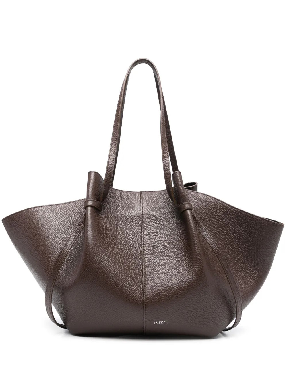 Yuzefi Large Mochi Leather Shoulder Bag | Brown | FARFETCH AU | Farfetch Global
