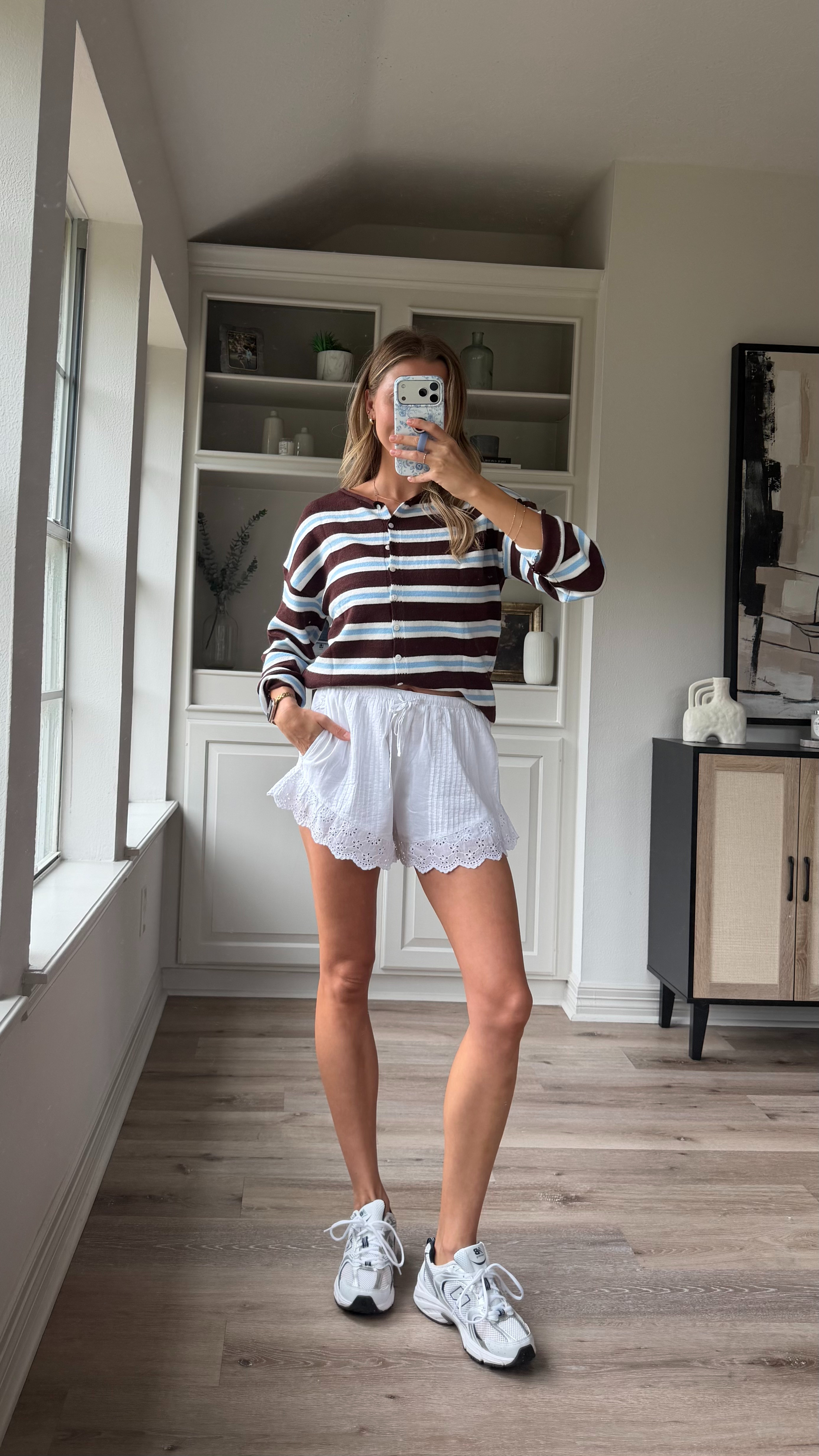 Cute early fall outfit inspo! S in cardigan, S lace shorts  

 #LTKootd #LTKmomlife