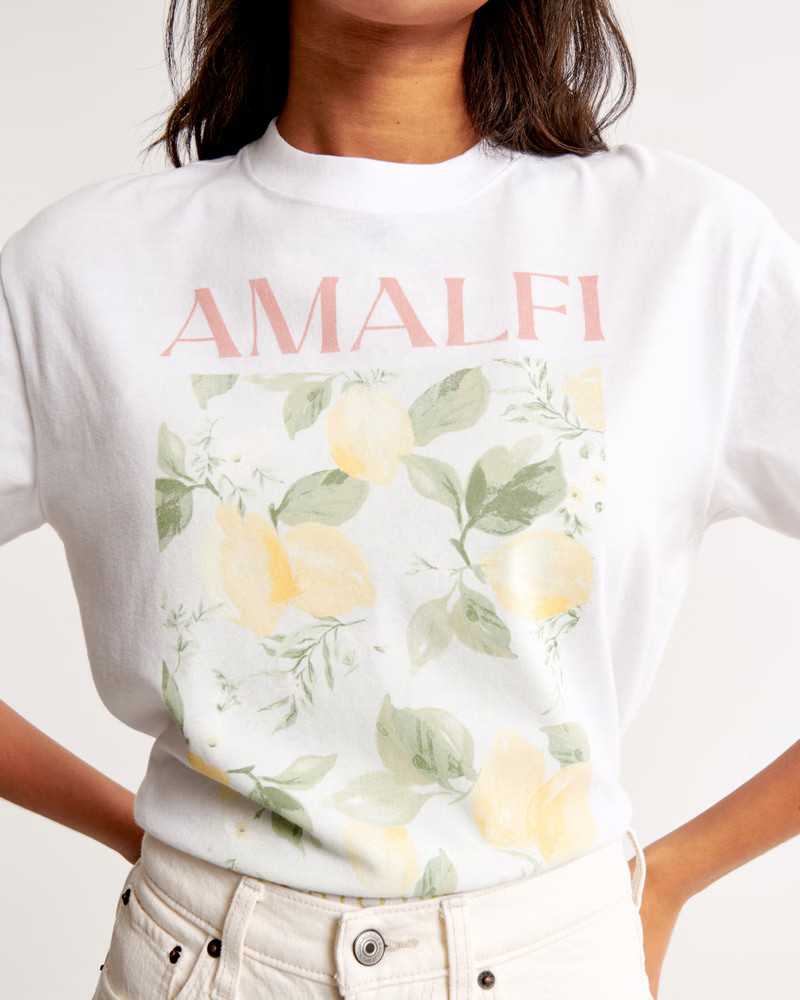 Oversized Boyfriend Amalfi Graphic Tee | Abercrombie & Fitch (US)