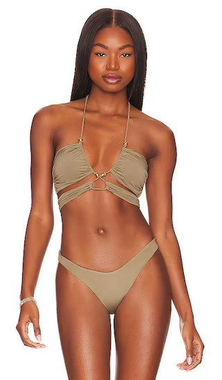 Gi Bikini Top in Ambra Pistachio Olive Green Bikini Green Bathing Suit Green Swimsuit Revolve Swim | Revolve Clothing (Global)