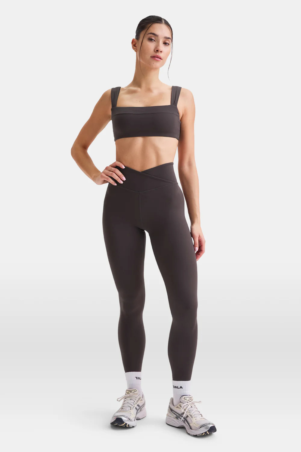 DayFlex Wrap High Waisted Legging - Cool Espresso | TALA (UK)