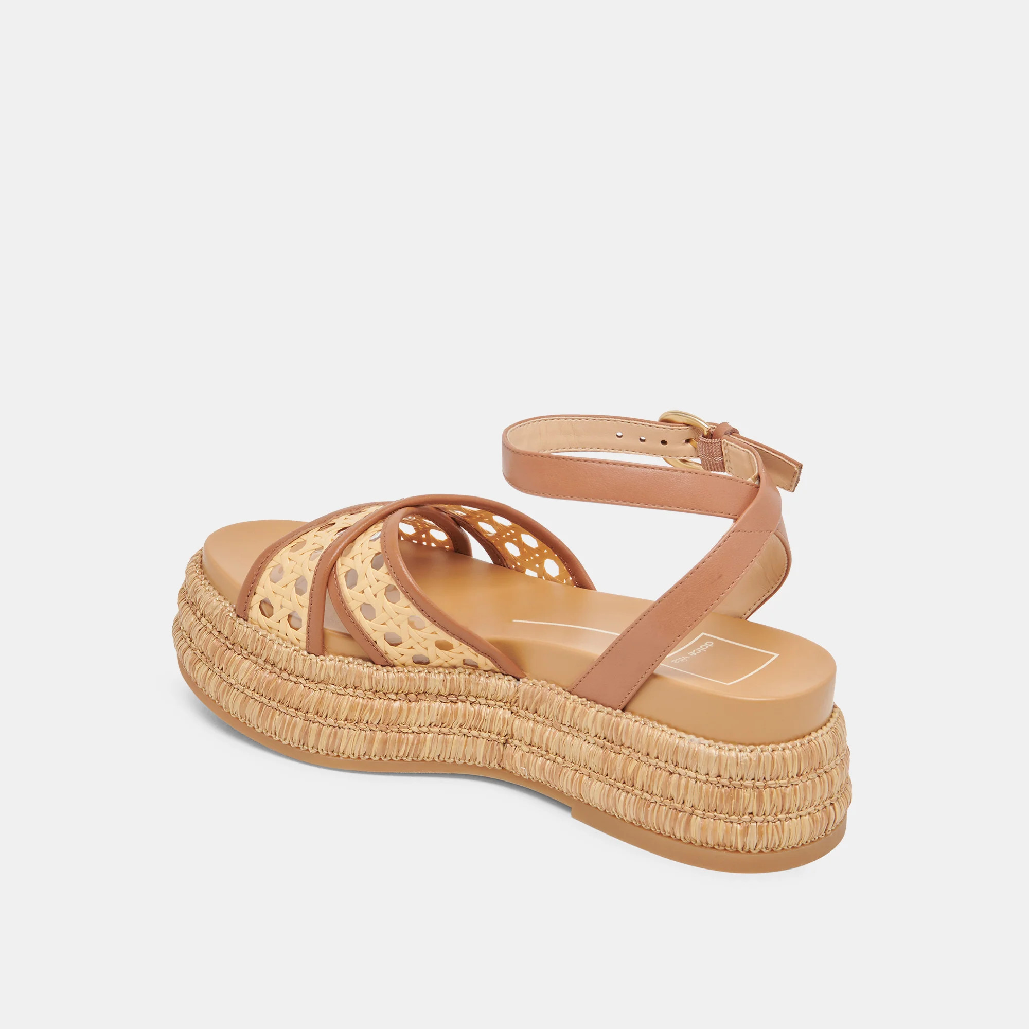 WRILEY SANDALS SADDLE WOVEN RAFFIA | DolceVita.com
