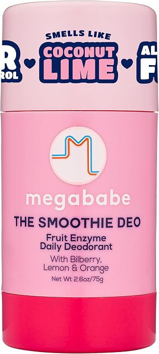 Megababe Smoothie Deo, Coconut Lime, 72Hr Protection, Aluminum-Free, 2.6 oz | Amazon (US)