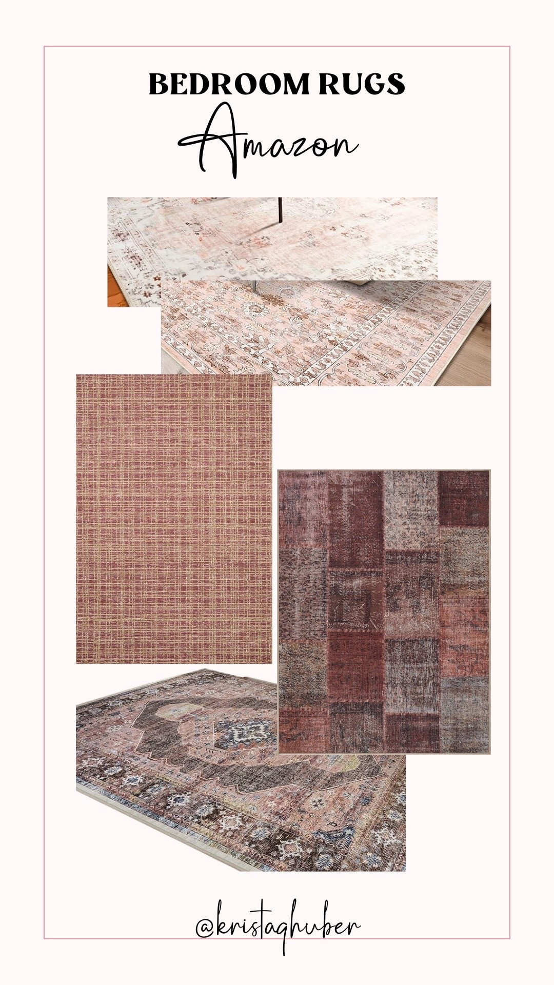 I’ve been working on plans to finish my bedroom before baby #4 arrives and I’m wanting a rug that is soft, feminine, a little boho, and a little moody. This is what I’ve narrowed it down to from Amazon. I think they are all great choices for a moody bedroom!

#LTKHome