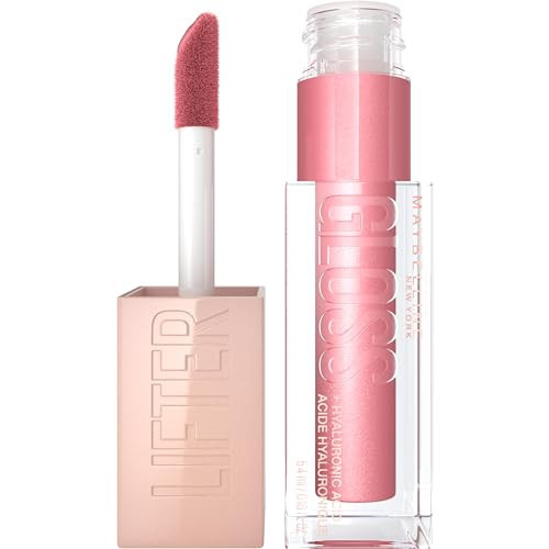 Maybelline Lifter Gloss, Hydrating Lip Gloss with Hyaluronic Acid, High Shine for Plumper Looking Lips, Brass, Pink Neutral, 0.18 Ounce | Amazon (US)