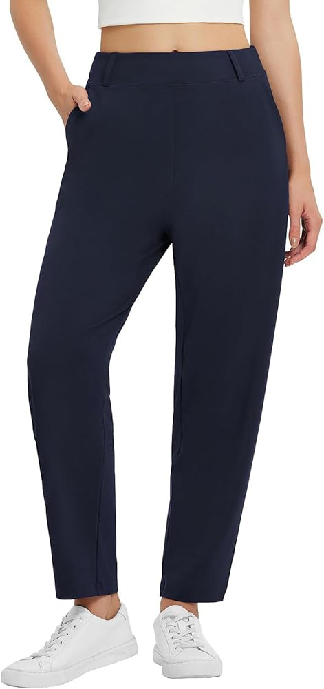 baleaf Womens Ankle Barrel Pants Stretch Travel Pants Petite Work Pants Casual Slacks with Pocket... | Amazon (US)