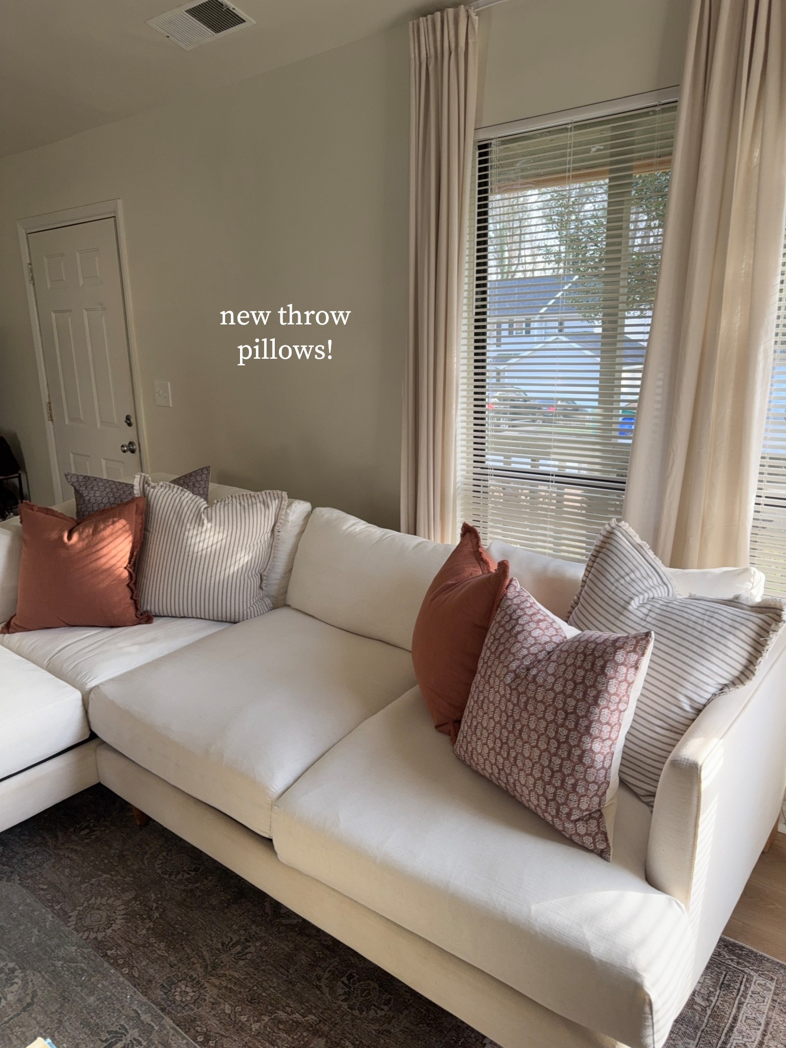 just got these throw pillow covers from Amazon! ✨🛋️ couch is the Adeline II sectional from Living Spaces

#LTKFindsUnder50 #LTKSpringSale #LTKHome