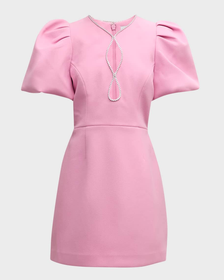 Karina Jewel-Embellished Cutout Mini Dress | Neiman Marcus
