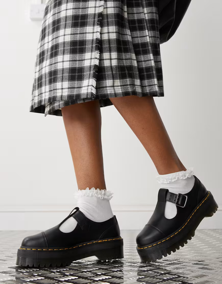 Dr Martens Bethan Quad mary jane shoes in black | ASOS (Global)