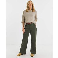 Authentic Wide Leg Jeans Khaki - JD Williams - Size: 20 | JD Williams (UK)