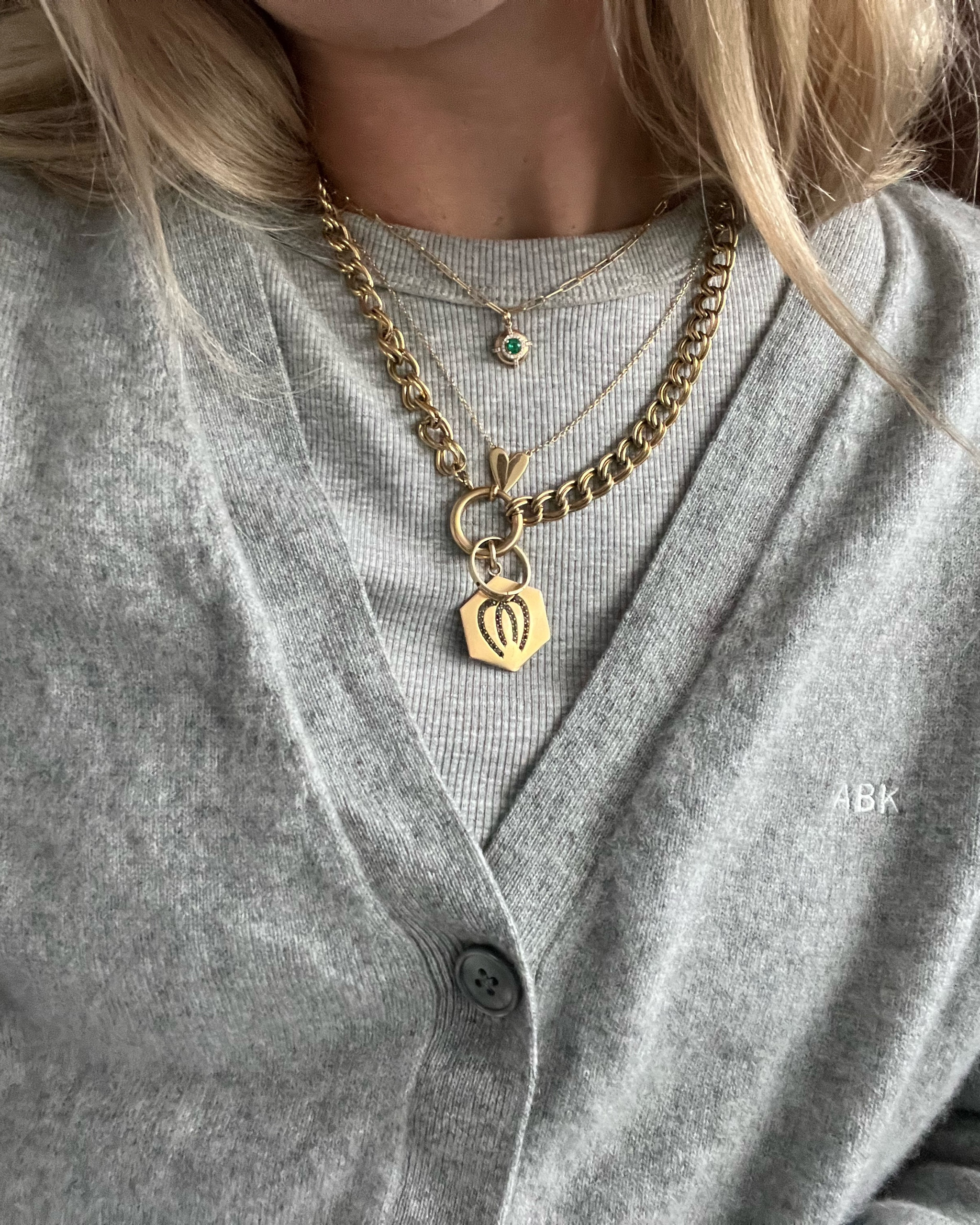 new initials, new fave cardi 