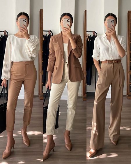 Styling camel & white for spring — workwear/business casual outfit ideas. Some items are old, linked similar options! 

#LTKWorkwear #LTKStyleTip