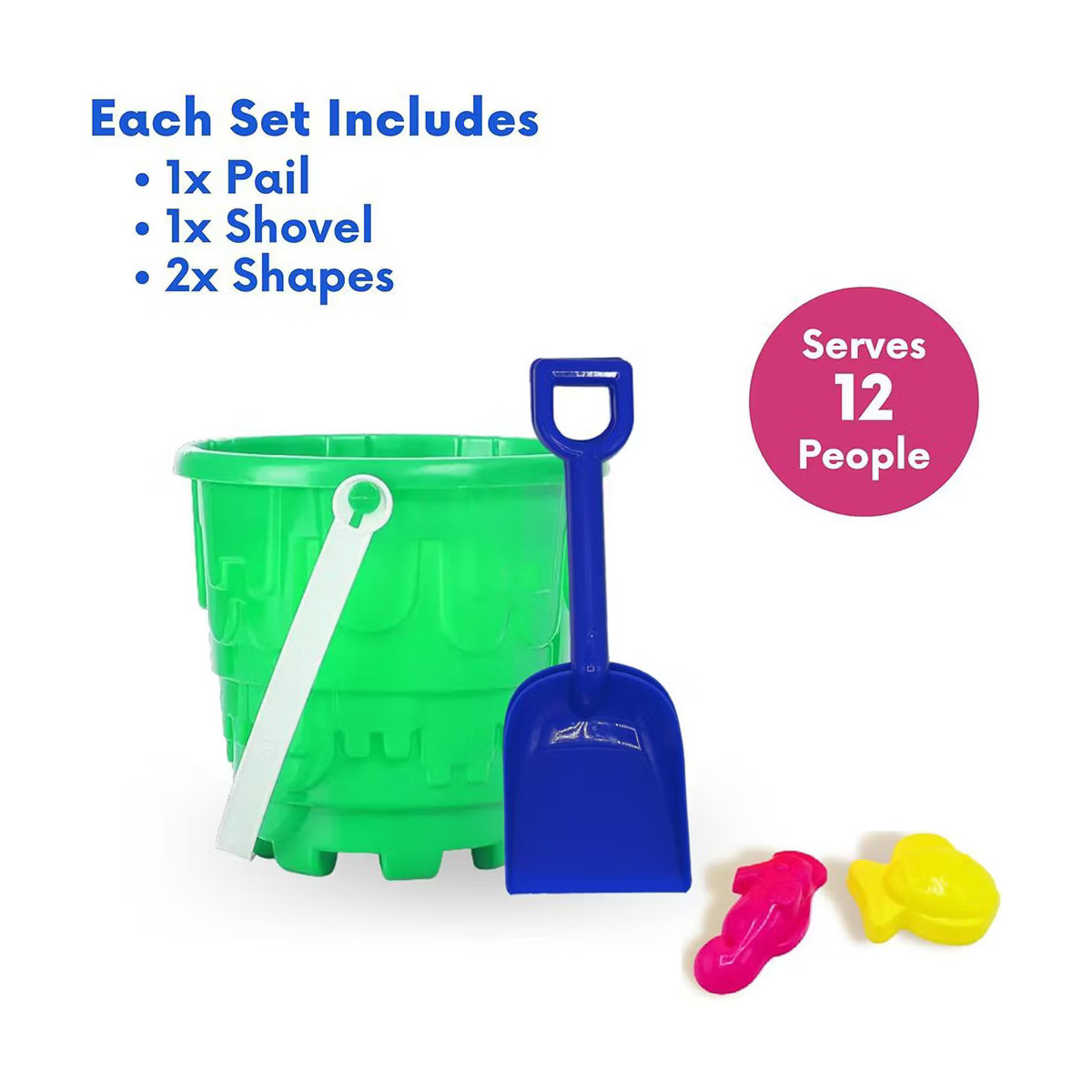 4E's Novelty 12 Sets Beach Toys – Sand Buckets, Shovels & Molds, Kids Summer Party Favors | Target