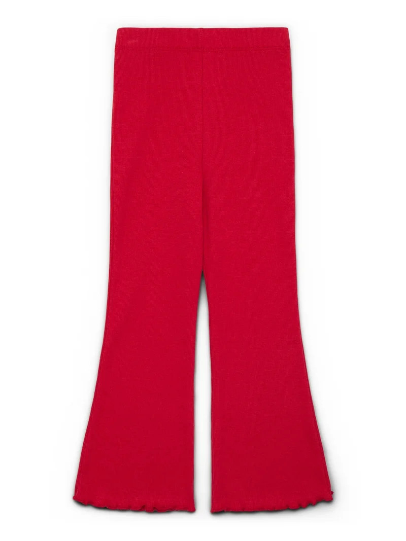 Garanimals Toddler Girls Holiday Ribbed Flare Pants, Sizes 18M-5T | Walmart (US)