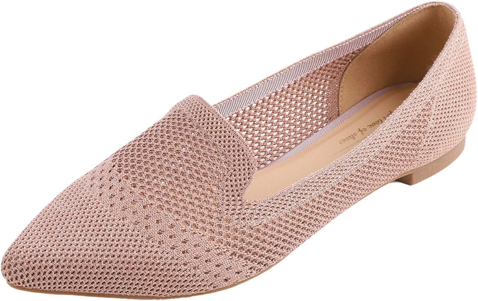 Women's Woven Fashion Breathable Knit Flat Shoes | Amazon (US)