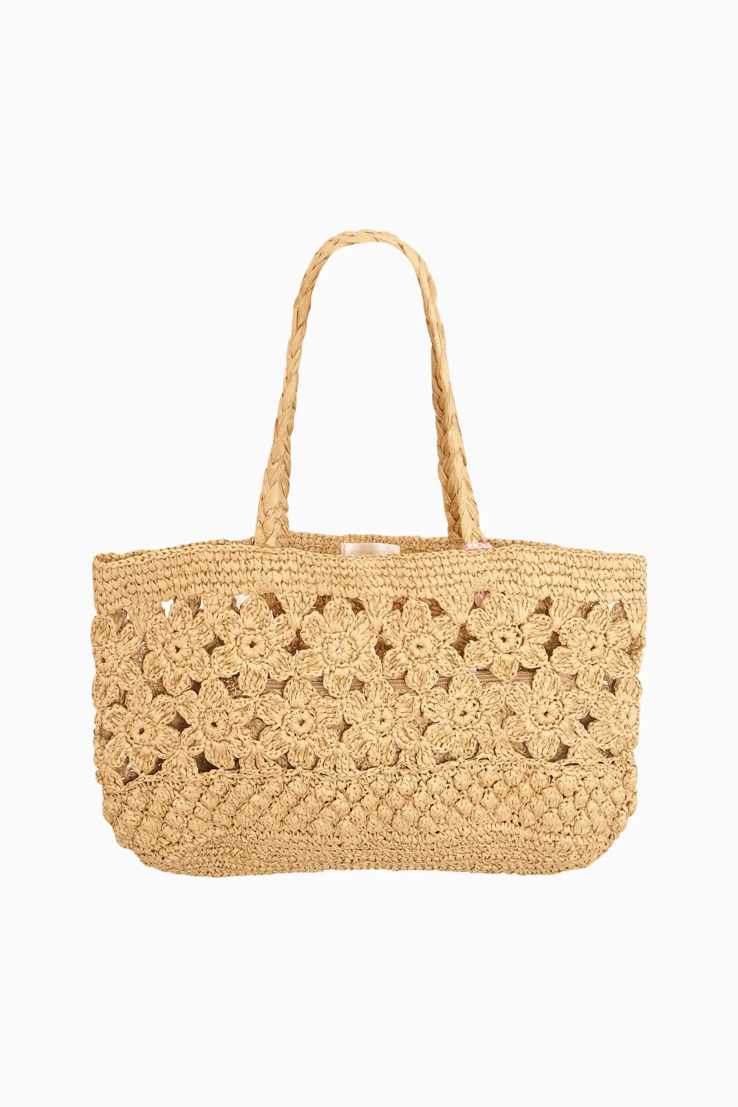 Sharlo Crochet Flower Tote Bag | LoveShackFancy