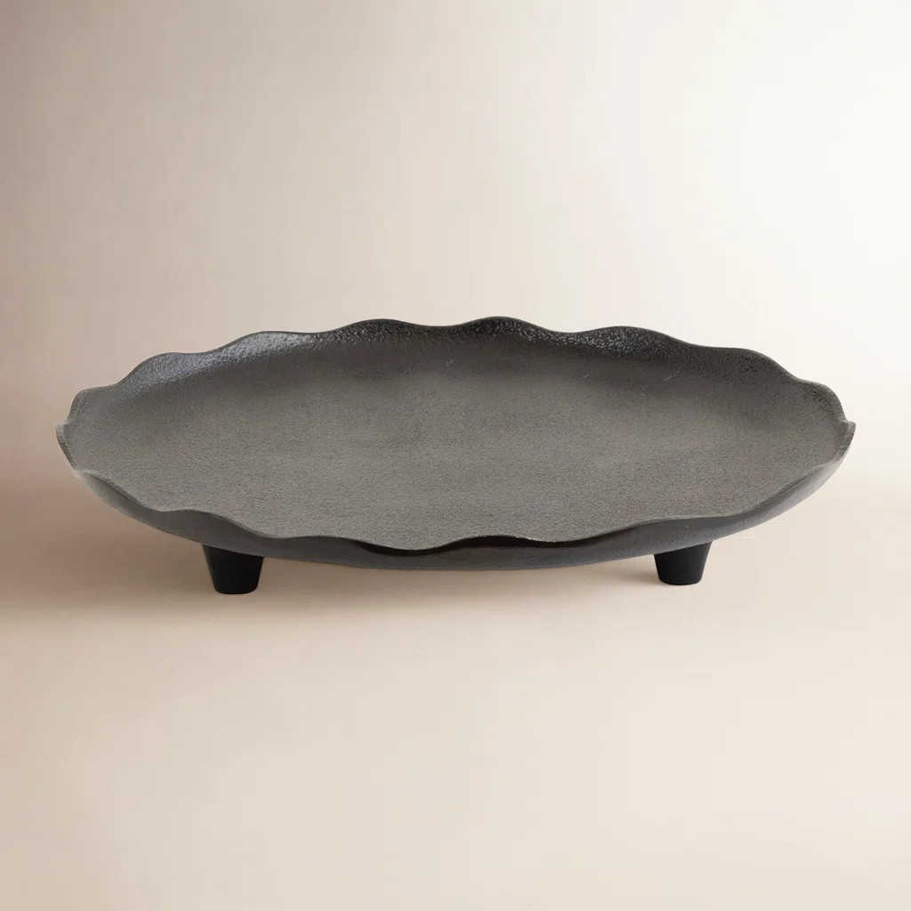 Rory Round Metal Footed Tray | Wayfair North America