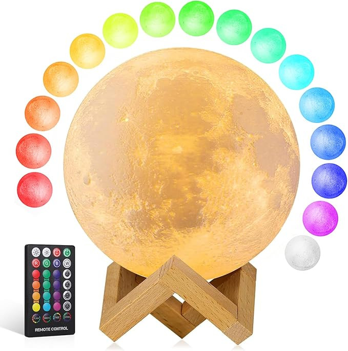Moon Lamp Upgrade 18 Colors, Gifts for Girls Boys Kids Women Birthday, Teen Girl Gifts Trendy Stu... | Amazon (US)