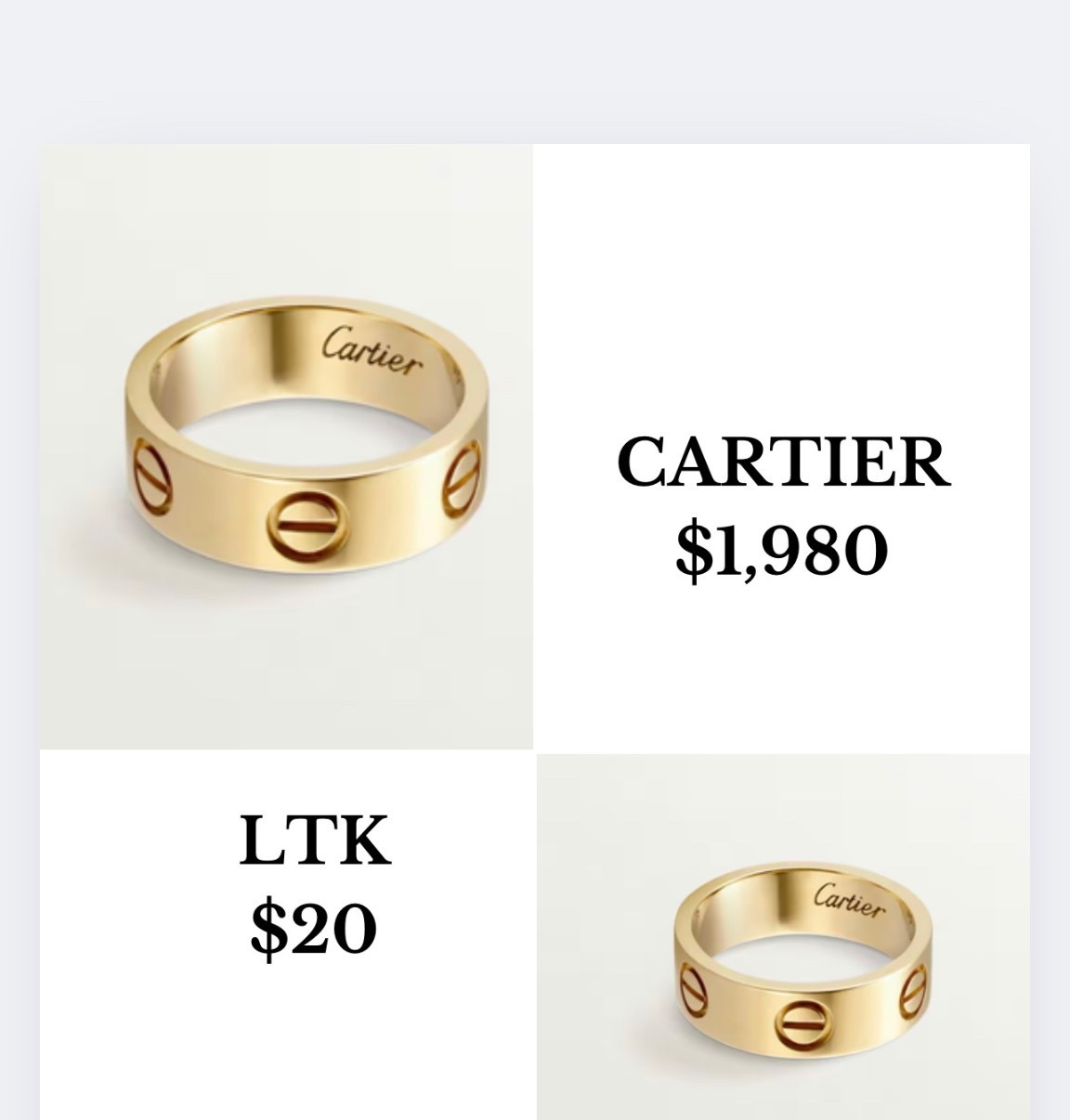 Gold ring, love ring, jewelry, looks for less, boujee on a budget, gold jewelry 

#LTKSaleAlert #LTKFindsUnder50 #LTKStyleTip