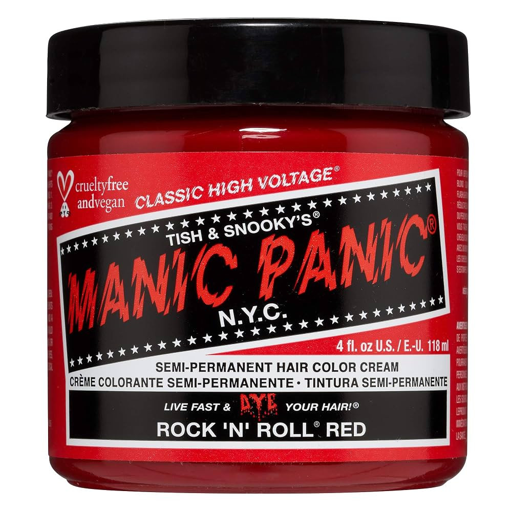 MANIC PANIC Classic Rock N Roll Red Semi Permanent Hair Color - Warm Medium Red Hair Dye for Wome... | Amazon (US)