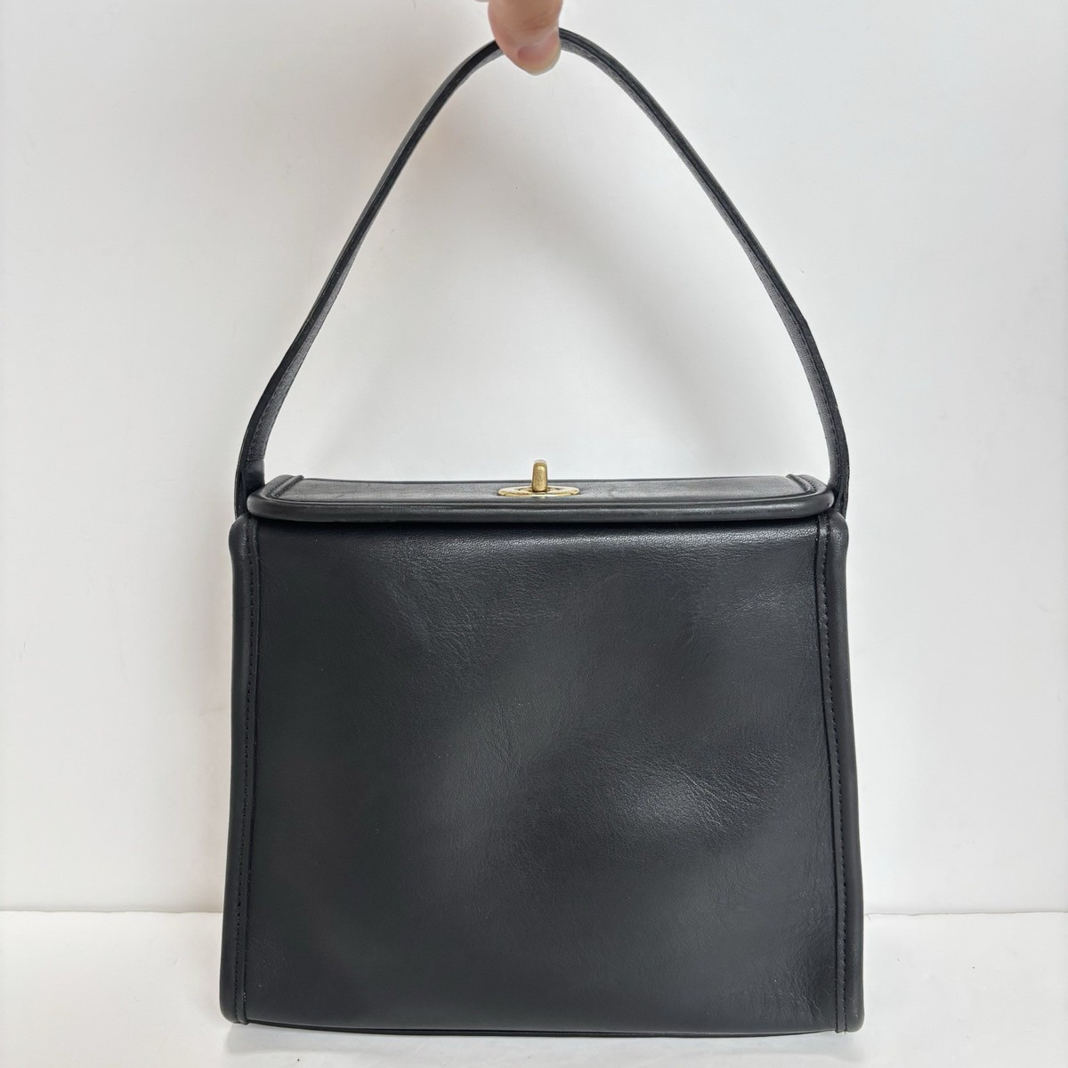 Vintage Coach Geometric Bag 9043 Black Handbag Purse Glove-Tanned Leather | eBay US