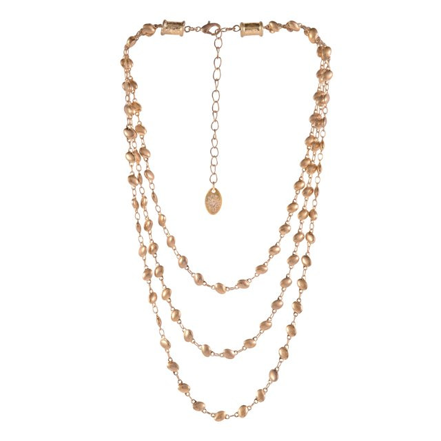 The Pioneer Woman Metal Gold-Tone Disc and Chain Necklace - 3 Row, Women's | Walmart (US)