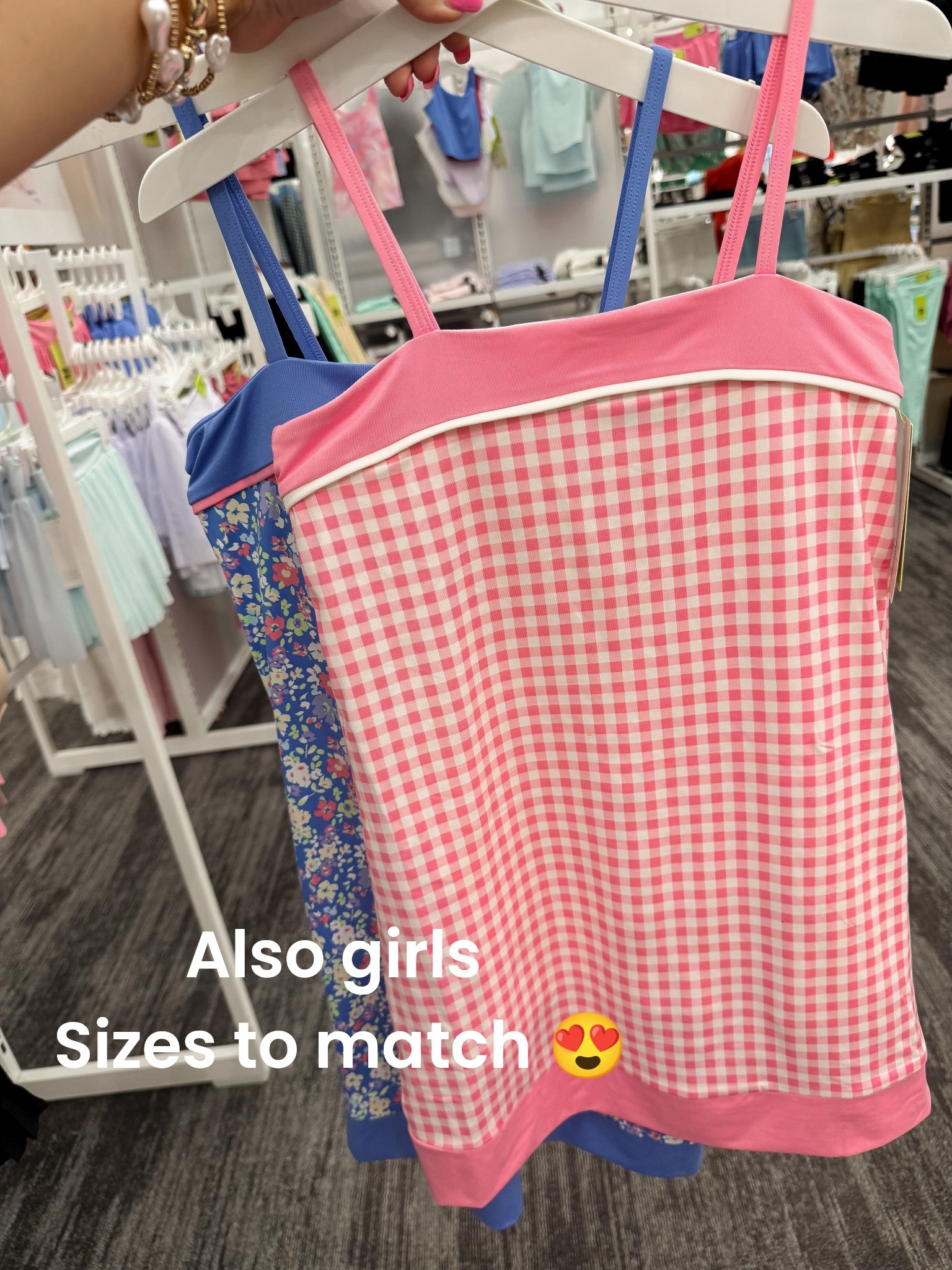 STOP because the girls’ version is just as cute 🩷🏁

Target just launched matching girls athletic dresses to the women’s styles and I cannot get over this pink gingham print. It is the sweetest sporty spring look and perfect for school, play, vacations, and all the warm weather activities coming up.

The pink gingham athletic dress has that classic preppy vibe but is still comfy and easy to move in — which makes it mom approved 🙌🏼 I love when we can do subtle mommy & me matching without it feeling over the top, and this set is perfect for that.

If you’re shopping for:
• girls spring dresses
• matching mommy and me outfits
• girls athletic dresses
• pink gingham dresses
• Target girls new arrivals

These just dropped online and are already getting lots of love 💕

#targetkids #targetstyle #mommyandme #girlsfashion #springkidsstyle #ginghamlove #matchingoutfits #targetfinds #springfashion


#LTKKids #LTKActive