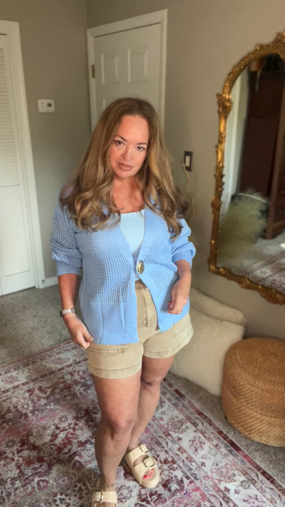 Elevated open weave cardigan for Summer.

#LTKWorkwear #LTKTravel #LTKgrwm