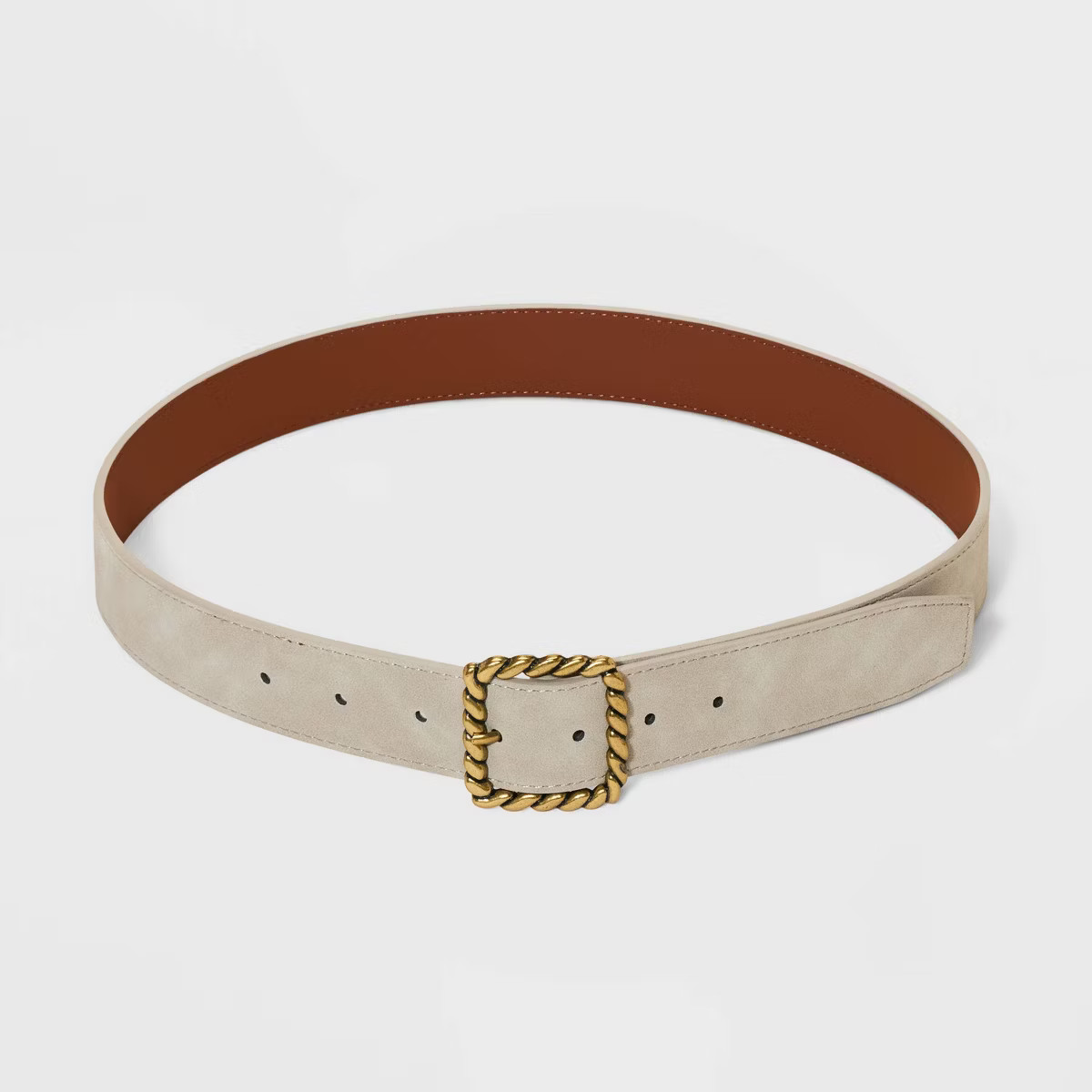 Women's Buckle Belt - Universal Thread™ Taupe | Target