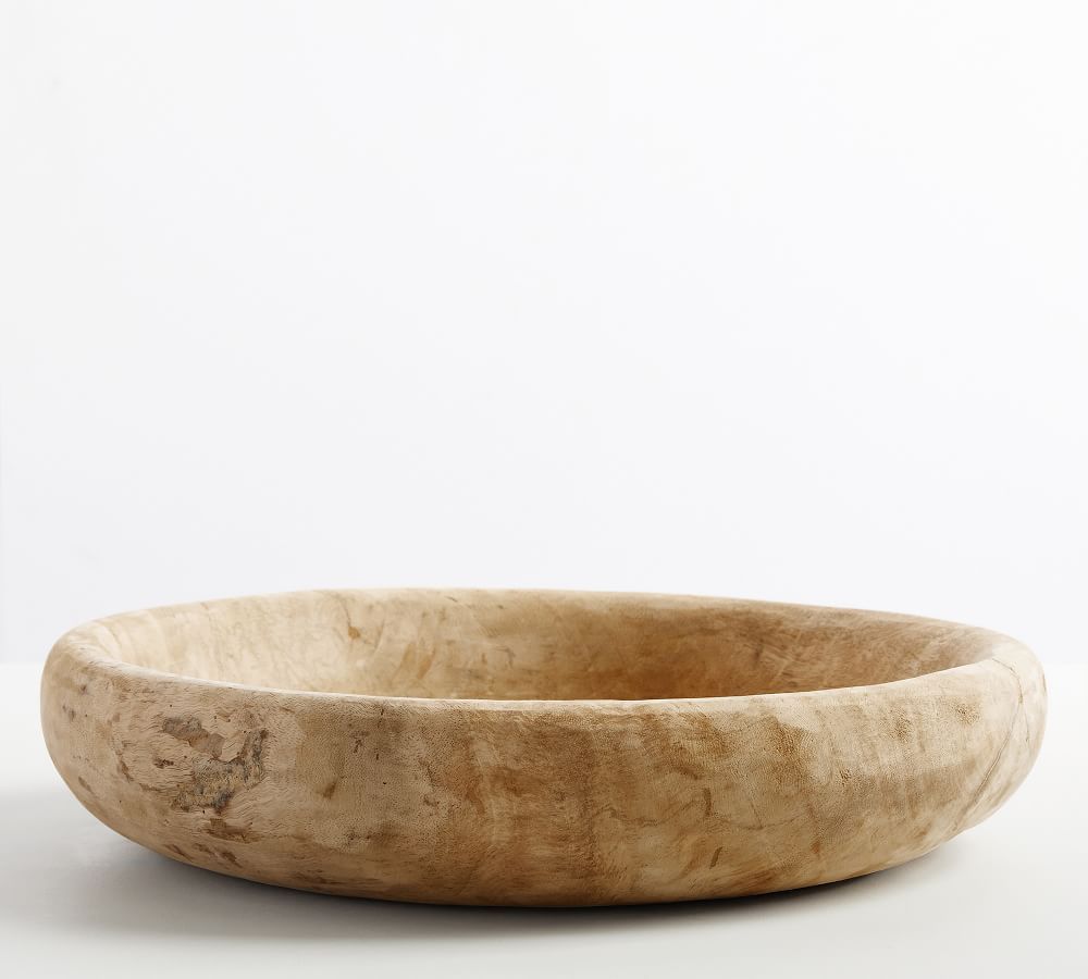 Nordic Wood Bowl, Light Wash | Pottery Barn (US)