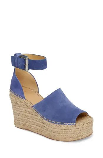 Women's Marc Fisher Ltd 'Adalyn' Espadrille Wedge Sandal, Size 7.5 M - Blue | Nordstrom