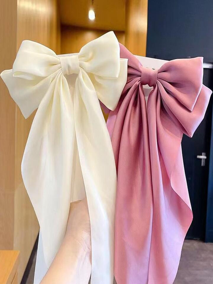 2pcs Women Bow & Ribbon Decor Fashionable Hair Clip For Hair Decoration | SHEIN